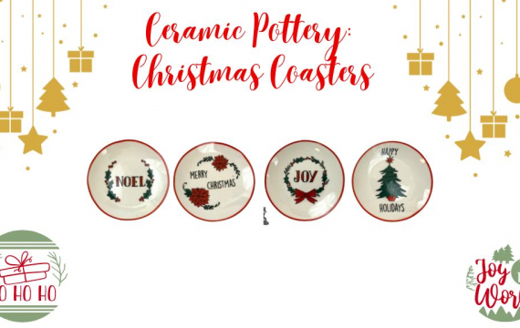 Ceramic Pottery: Christmas Coasters